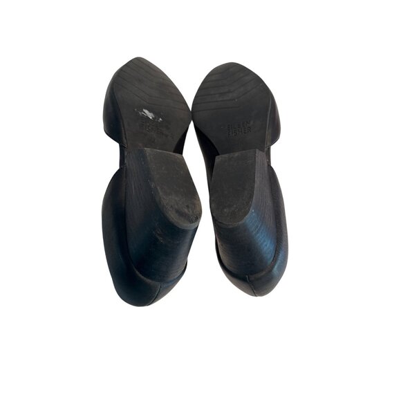Eileen Fisher Lily Half D'Orsay Leather Black Pumps Women's Size 7.5 - Picture 10 of 13